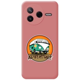 Funda Silicona Líquida Rosa para Xiaomi Poco F7 Pro 5G diseño Adventure Dibujos