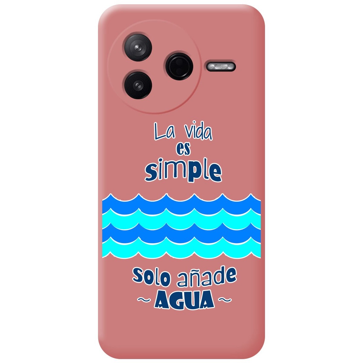 Funda Silicona Líquida Rosa para Xiaomi Poco F7 Pro 5G diseño Agua Dibujos