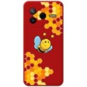 Funda Silicona Líquida Roja para Xiaomi Poco F7 Pro 5G diseño Abeja Dibujos