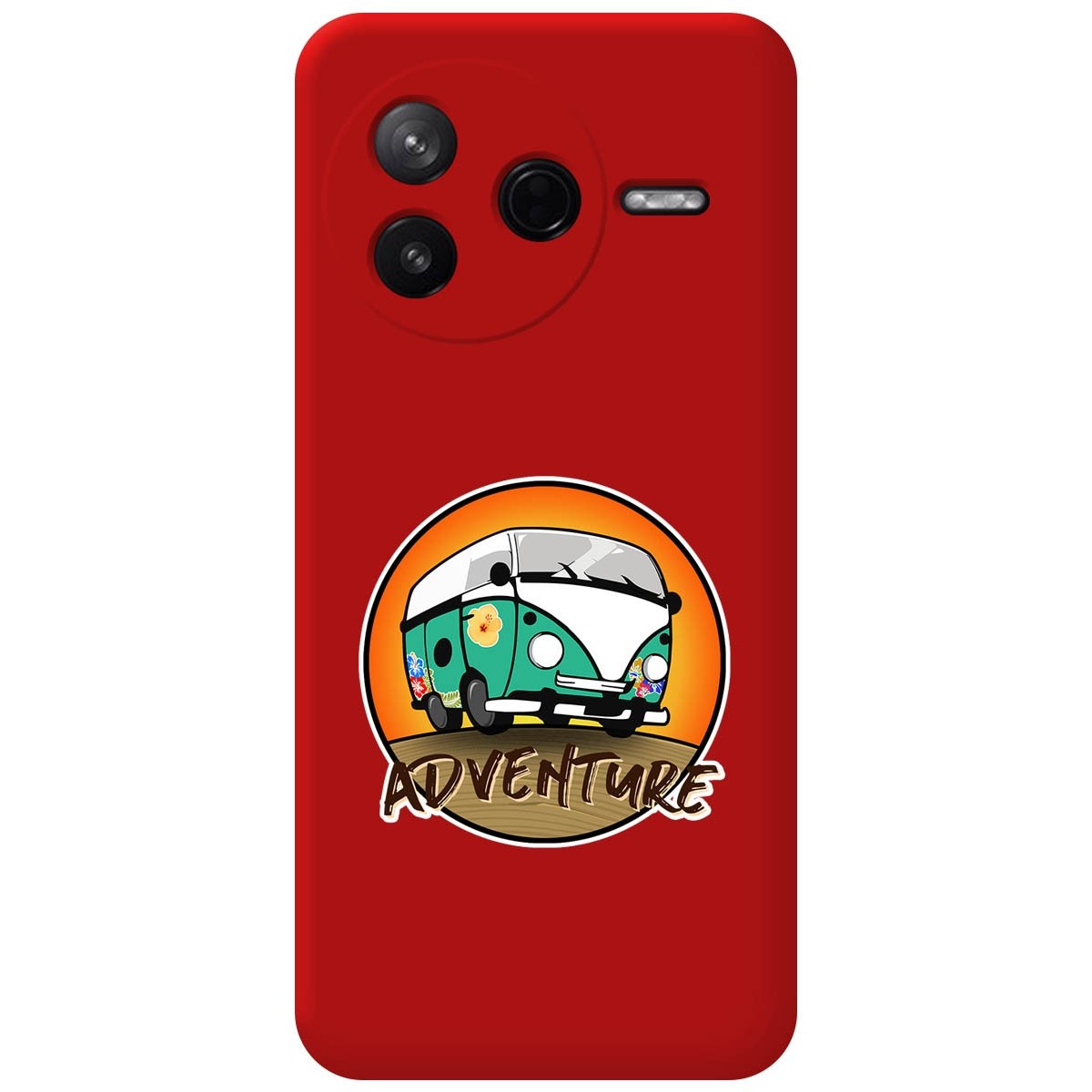 Funda Silicona Líquida Roja para Xiaomi Poco F7 Pro 5G diseño Adventure Dibujos