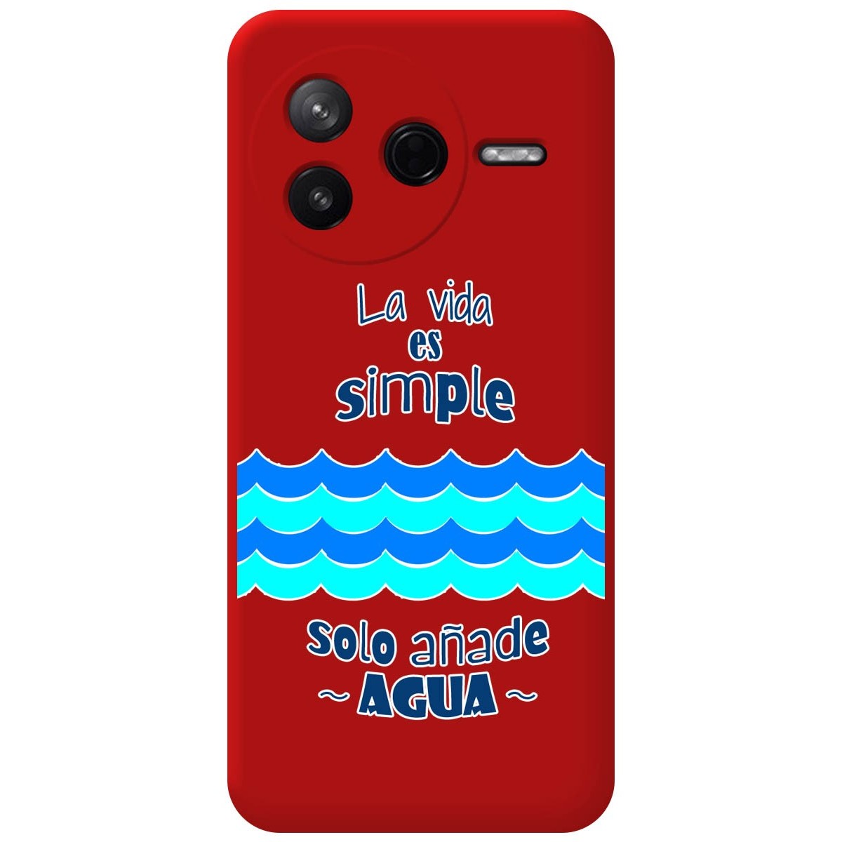 Funda Silicona Líquida Roja para Xiaomi Poco F7 Pro 5G diseño Agua Dibujos