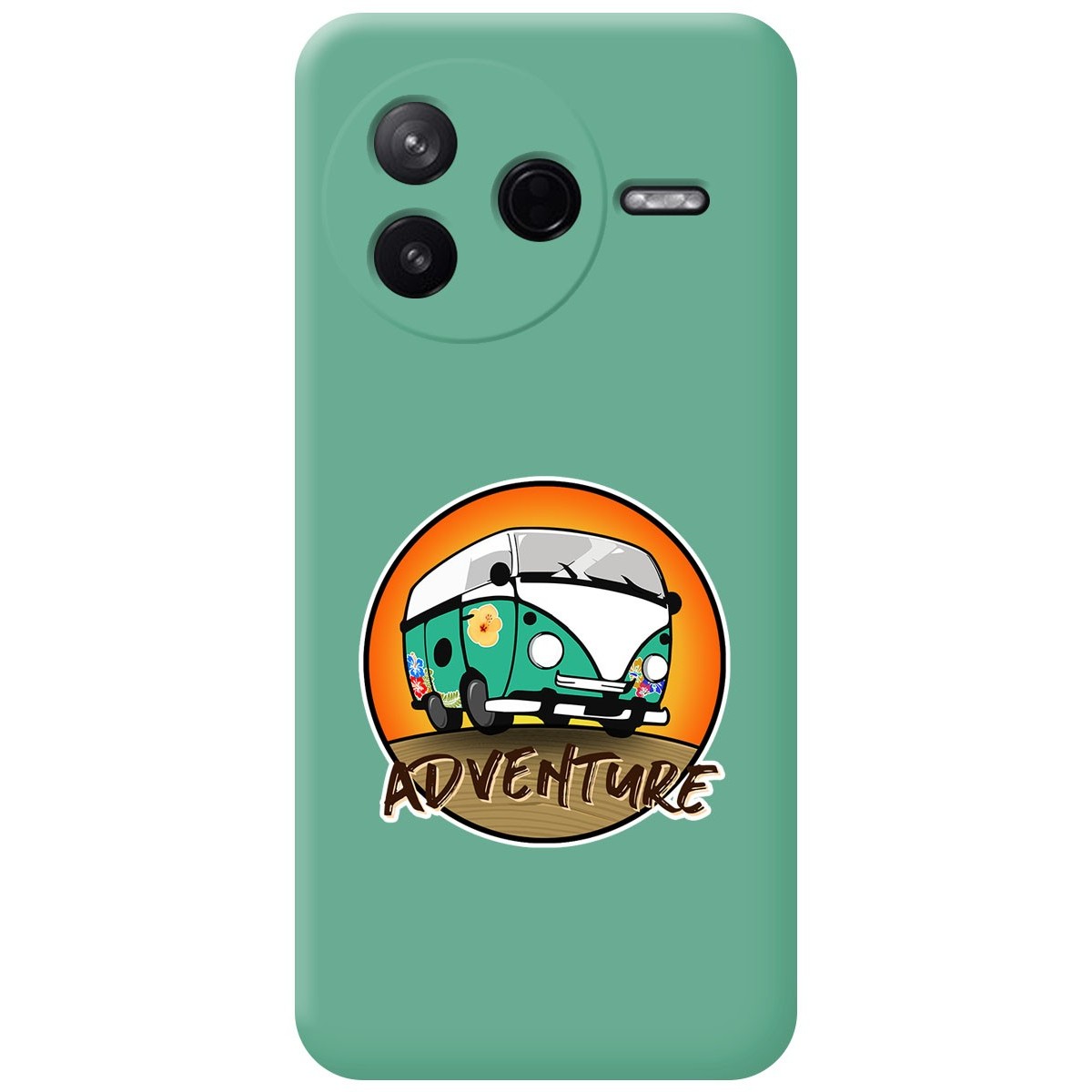 Funda Silicona Líquida Verde para Xiaomi Poco F7 Pro 5G diseño Adventure Dibujos