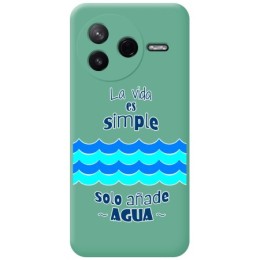 Funda Silicona Líquida Verde para Xiaomi Poco F7 Pro 5G diseño Agua Dibujos