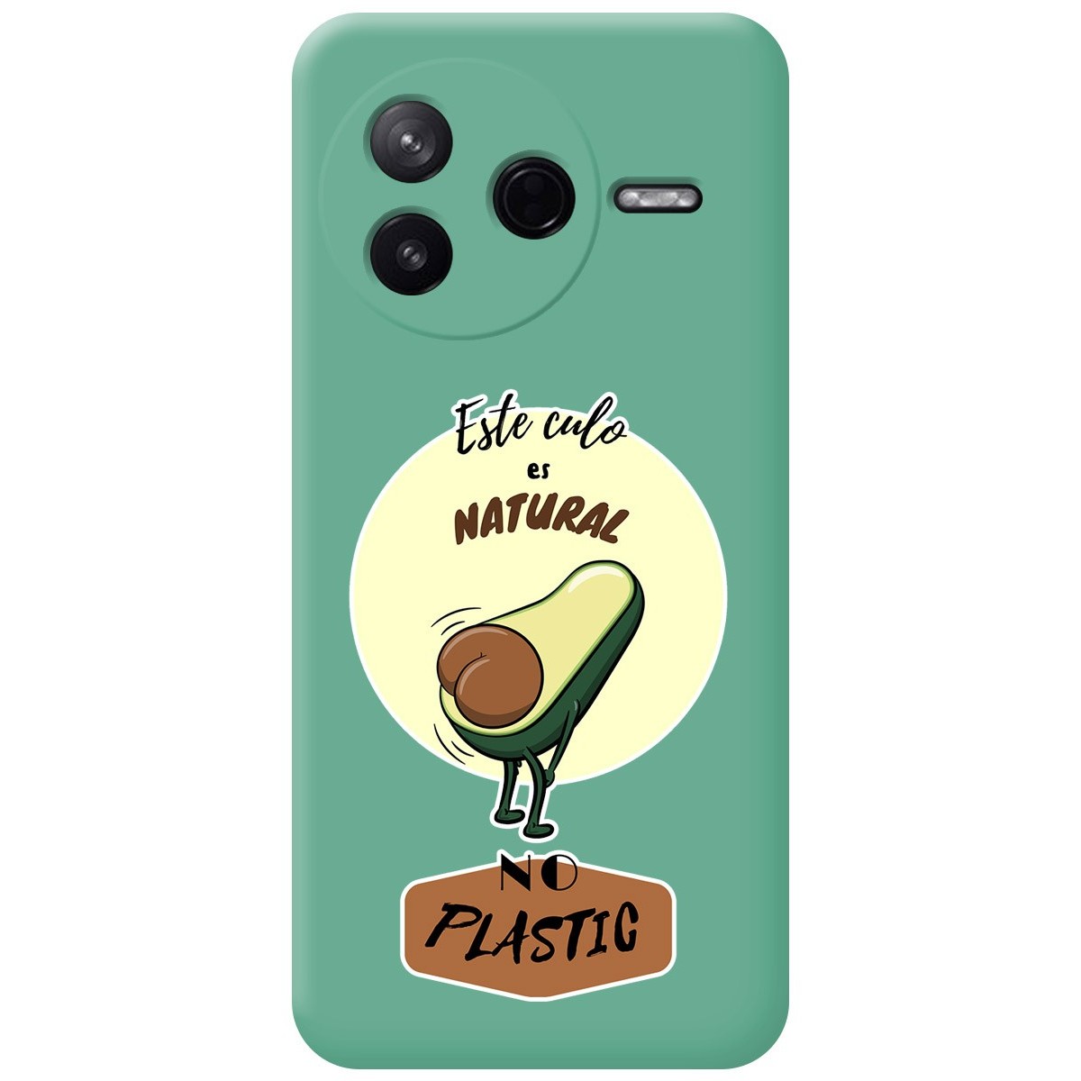 Funda Silicona Líquida Verde para Xiaomi Poco F7 Pro 5G diseño Culo Natural Dibujos