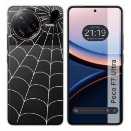 Funda Silicona Transparente para Xiaomi Poco F7 Ultra 5G diseño Araña Dibujos