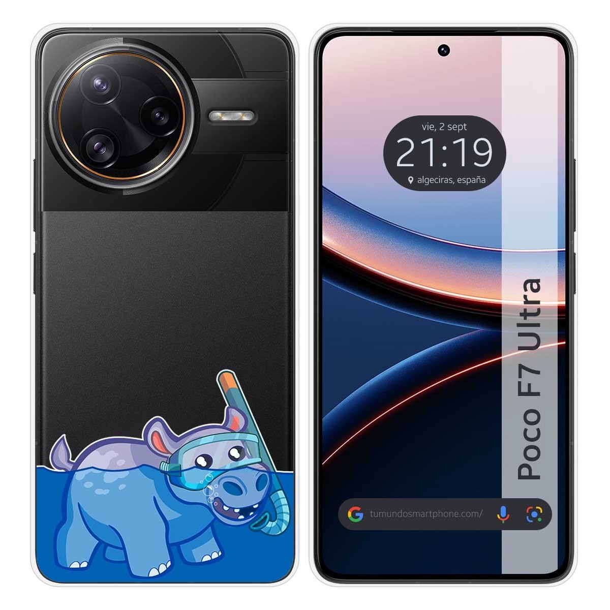 Funda Silicona Transparente para Xiaomi Poco F7 Ultra 5G diseño Hipo Dibujos