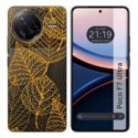 Funda Silicona Transparente para Xiaomi Poco F7 Ultra 5G diseño Hojas Dibujos