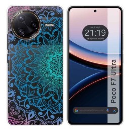 Funda Silicona Transparente para Xiaomi Poco F7 Ultra 5G diseño Mandala Dibujos