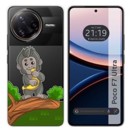 Funda Silicona Transparente para Xiaomi Poco F7 Ultra 5G diseño Mono Dibujos