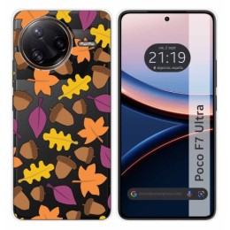 Funda Silicona Transparente para Xiaomi Poco F7 Ultra 5G diseño Otoño Dibujos
