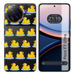 Funda Silicona Transparente para Xiaomi Poco F7 Ultra 5G diseño Pato Dibujos