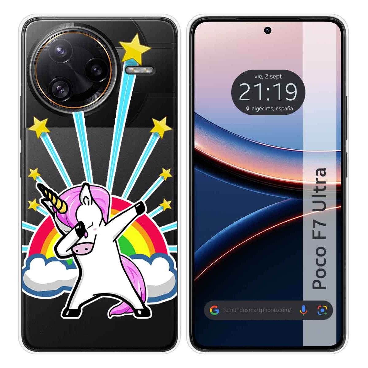 Funda Silicona Transparente para Xiaomi Poco F7 Ultra 5G diseño Unicornio Dibujos