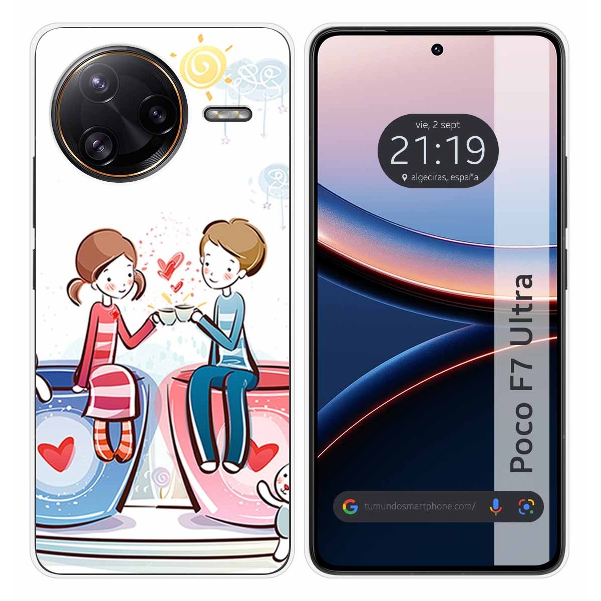 Funda Silicona para Xiaomi Poco F7 Ultra 5G diseño Café Dibujos