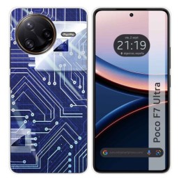 Funda Silicona para Xiaomi Poco F7 Ultra 5G diseño Circuito Dibujos