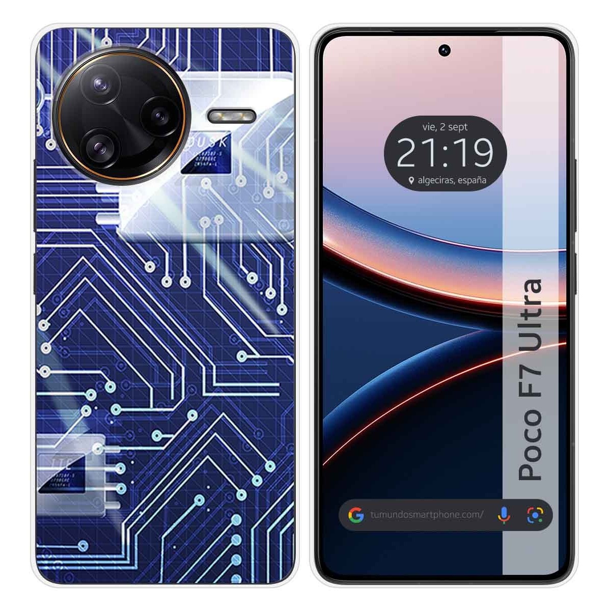 Funda Silicona para Xiaomi Poco F7 Ultra 5G diseño Circuito Dibujos