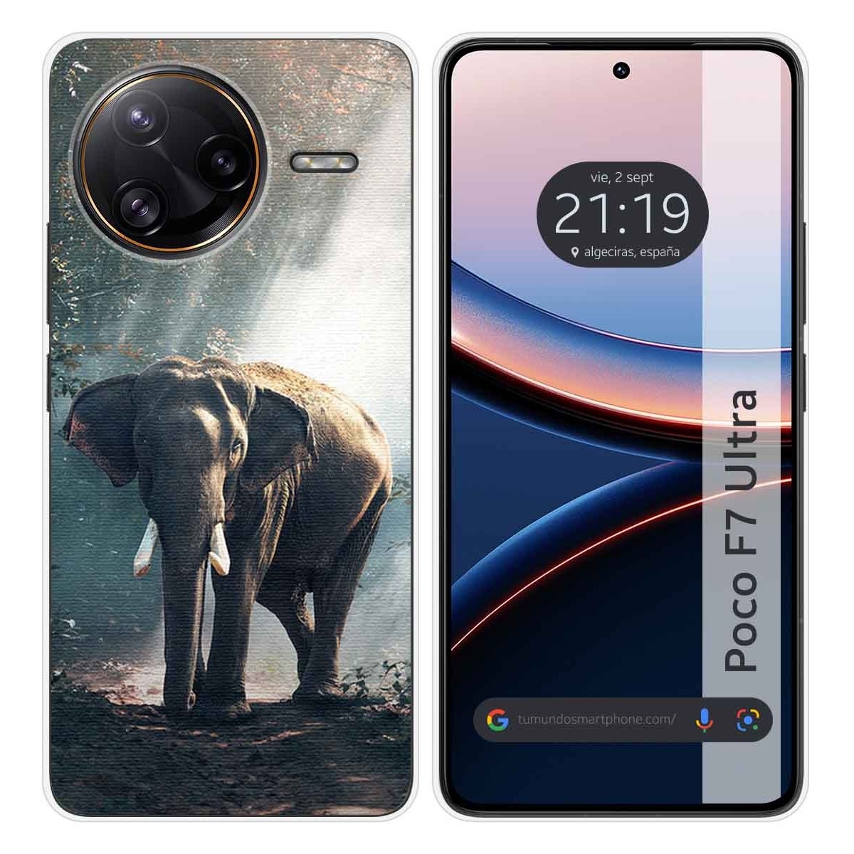 Funda Silicona para Xiaomi Poco F7 Ultra 5G diseño Elefante Dibujos