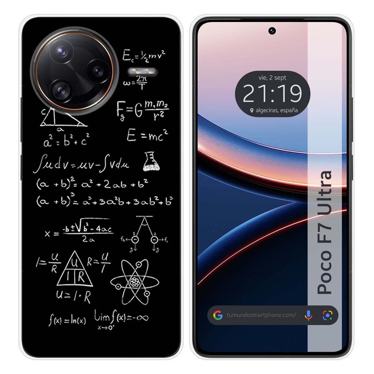 Funda Silicona para Xiaomi Poco F7 Ultra 5G diseño Formulas Dibujos