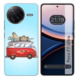 Funda Silicona para Xiaomi Poco F7 Ultra 5G diseño Furgoneta Dibujos