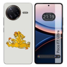 Funda Silicona para Xiaomi Poco F7 Ultra 5G diseño Leones Dibujos