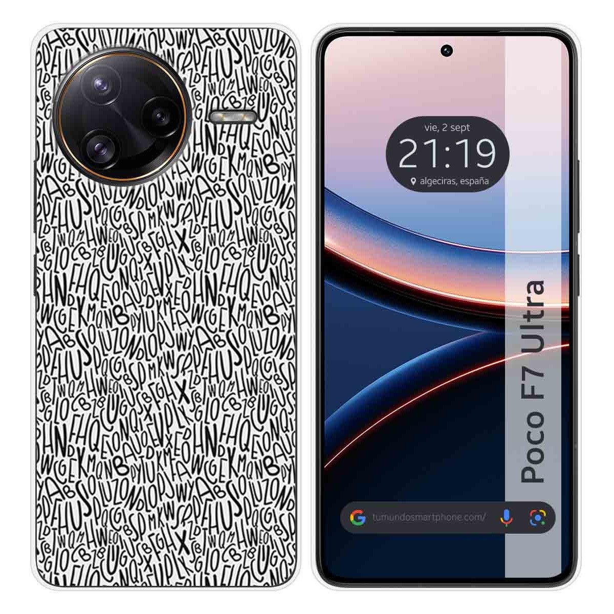 Funda Silicona para Xiaomi Poco F7 Ultra 5G diseño Letras Dibujos