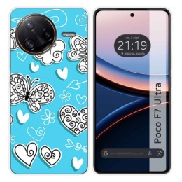 Funda Silicona para Xiaomi Poco F7 Ultra 5G diseño Mariposas Dibujos
