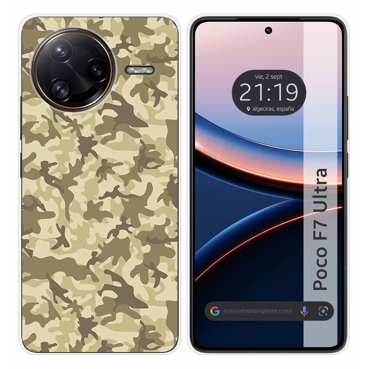 Funda Silicona para Xiaomi Poco F7 Ultra 5G diseño Sand Camuflaje Dibujos
