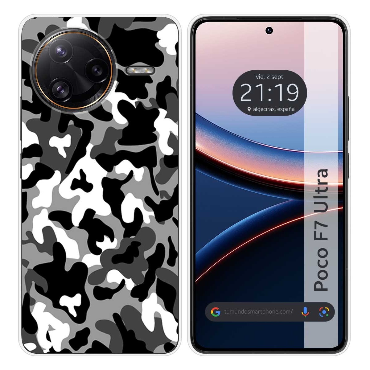 Funda Silicona para Xiaomi Poco F7 Ultra 5G diseño Snow Camuflaje Dibujos