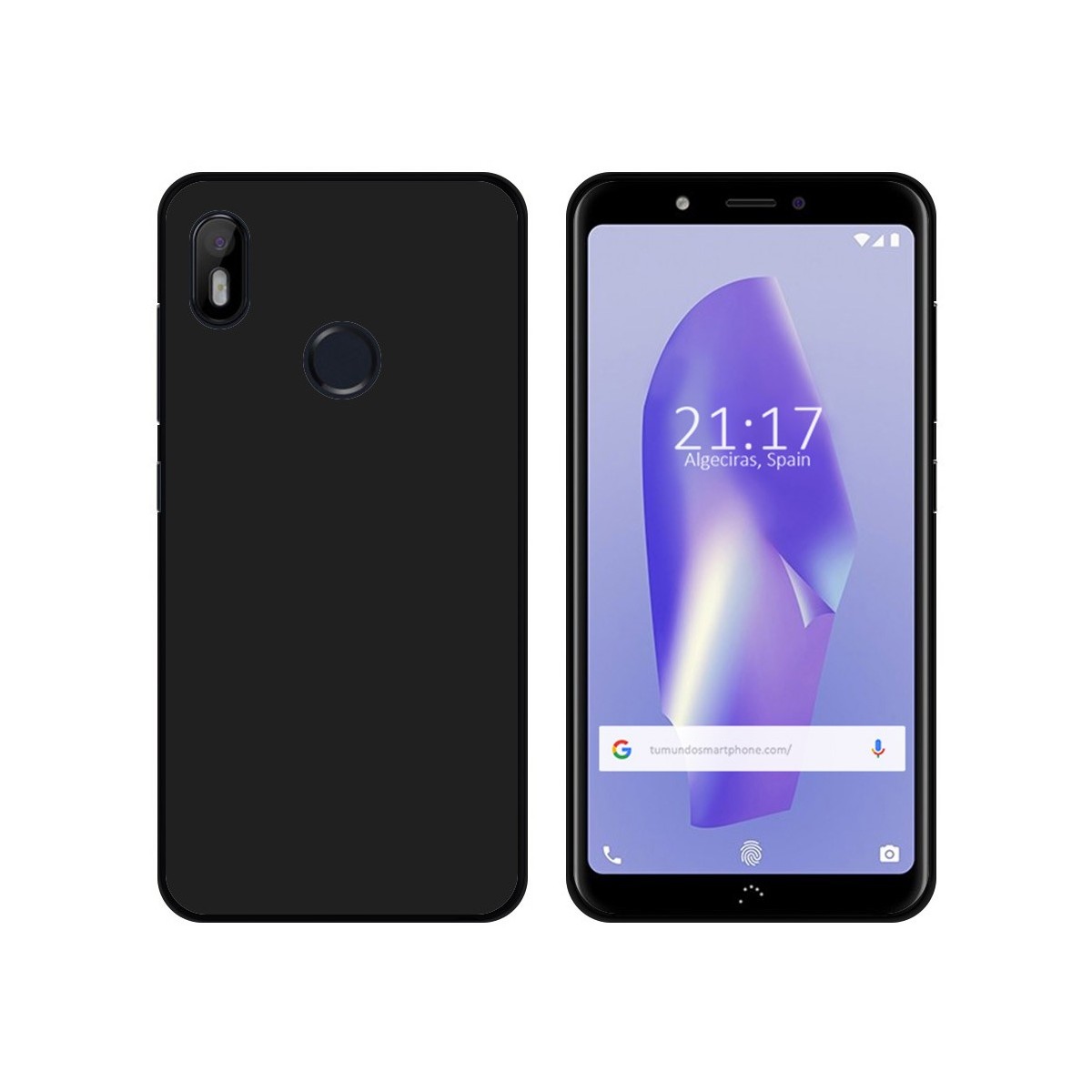 Funda Gel Tpu para Bq Aquaris C Color Negra