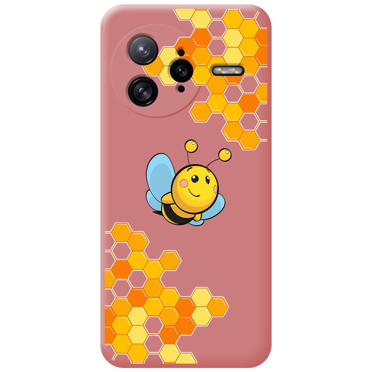 Funda Silicona Líquida Rosa para Xiaomi Poco F7 Ultra 5G diseño Abeja Dibujos