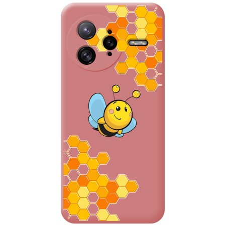 Funda Silicona Líquida Rosa para Xiaomi Poco F7 Ultra 5G diseño Abeja Dibujos