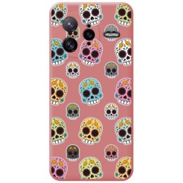 Funda Silicona Líquida Rosa para Xiaomi Poco F7 Ultra 5G diseño Catrina Dibujos