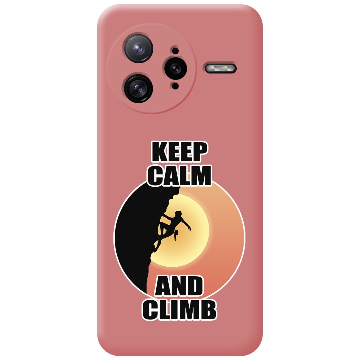 Funda Silicona Líquida Rosa para Xiaomi Poco F7 Ultra 5G diseño Mujer Escalada Dibujos