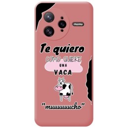 Funda Silicona Líquida Rosa para Xiaomi Poco F7 Ultra 5G diseño Vaca Dibujos