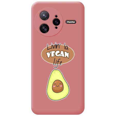 Funda Silicona Líquida Rosa para Xiaomi Poco F7 Ultra 5G diseño Vegan Life Dibujos