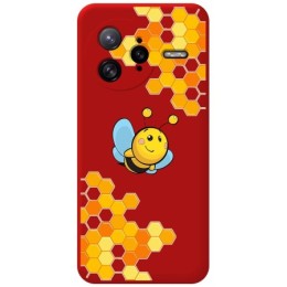 Funda Silicona Líquida Roja para Xiaomi Poco F7 Ultra 5G diseño Abeja Dibujos