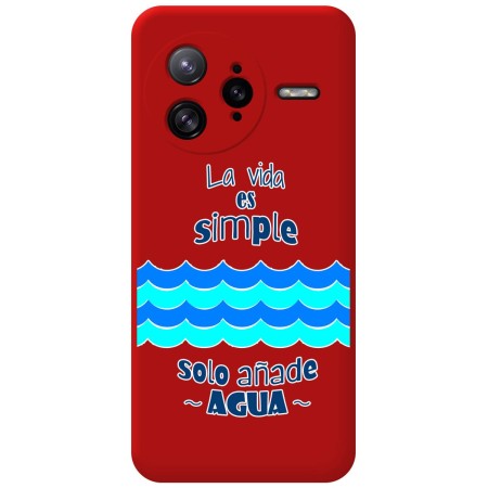 Funda Silicona Líquida Roja para Xiaomi Poco F7 Ultra 5G diseño Agua Dibujos
