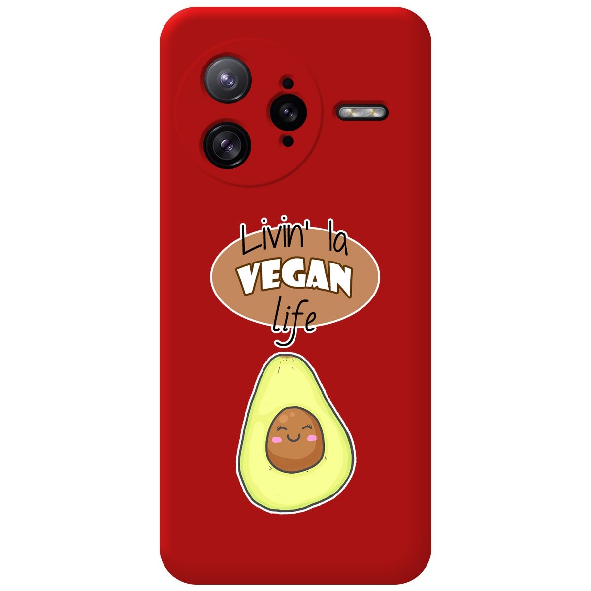Funda Silicona Líquida Roja para Xiaomi Poco F7 Ultra 5G diseño Vegan Life Dibujos