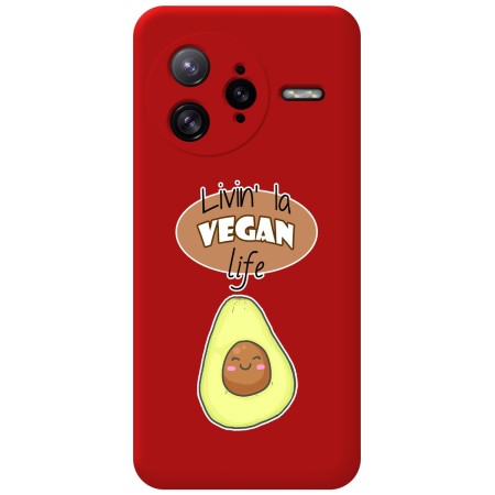Funda Silicona Líquida Roja para Xiaomi Poco F7 Ultra 5G diseño Vegan Life Dibujos