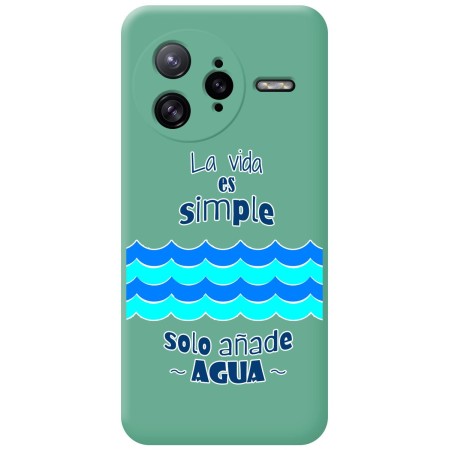 Funda Silicona Líquida Verde para Xiaomi Poco F7 Ultra 5G diseño Agua Dibujos