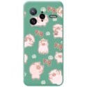 Funda Silicona Líquida Verde para Xiaomi Poco F7 Ultra 5G diseño Cerdos Dibujos