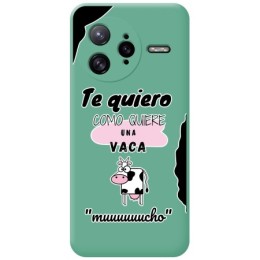 Funda Silicona Líquida Verde para Xiaomi Poco F7 Ultra 5G diseño Vaca Dibujos