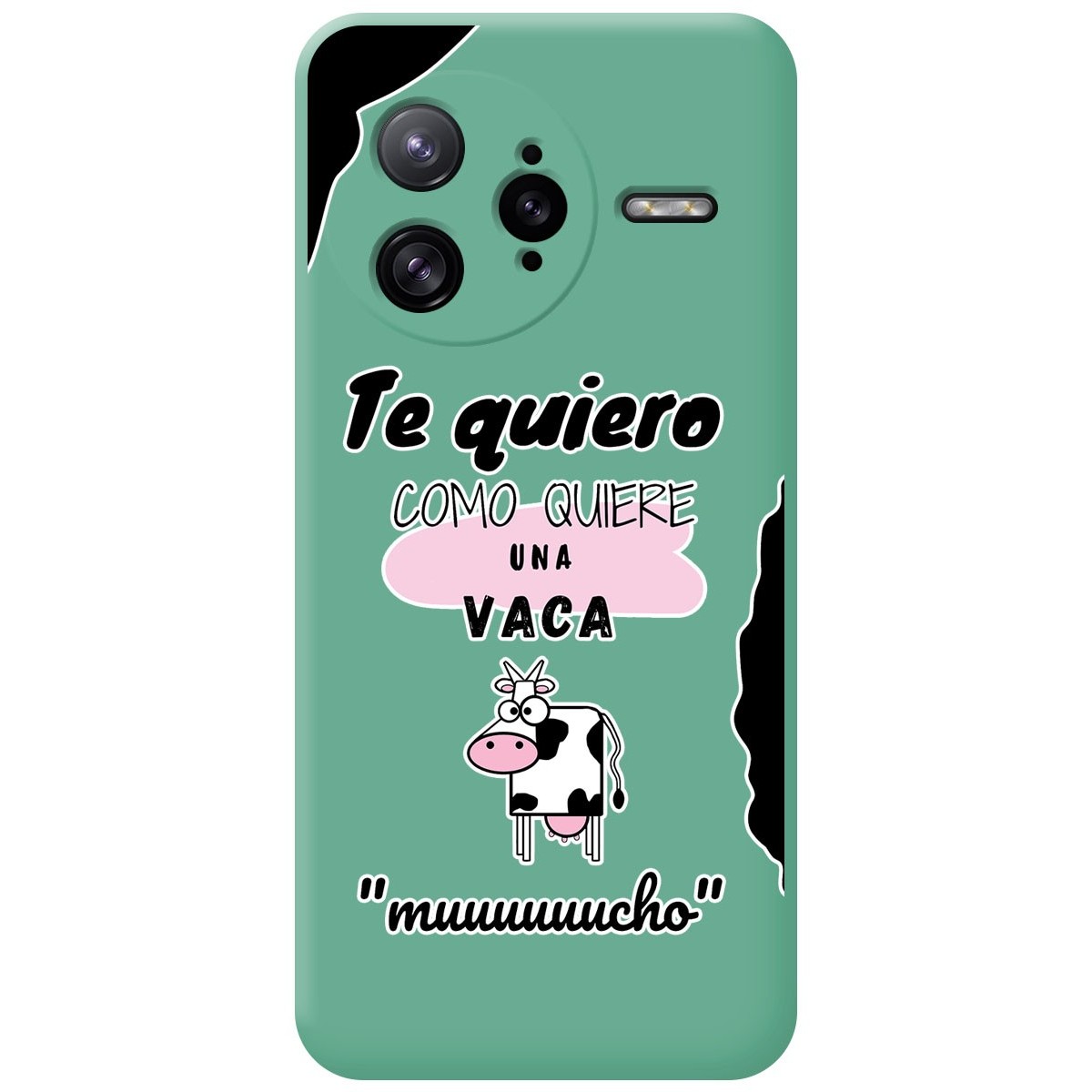 Funda Silicona Líquida Verde para Xiaomi Poco F7 Ultra 5G diseño Vaca Dibujos