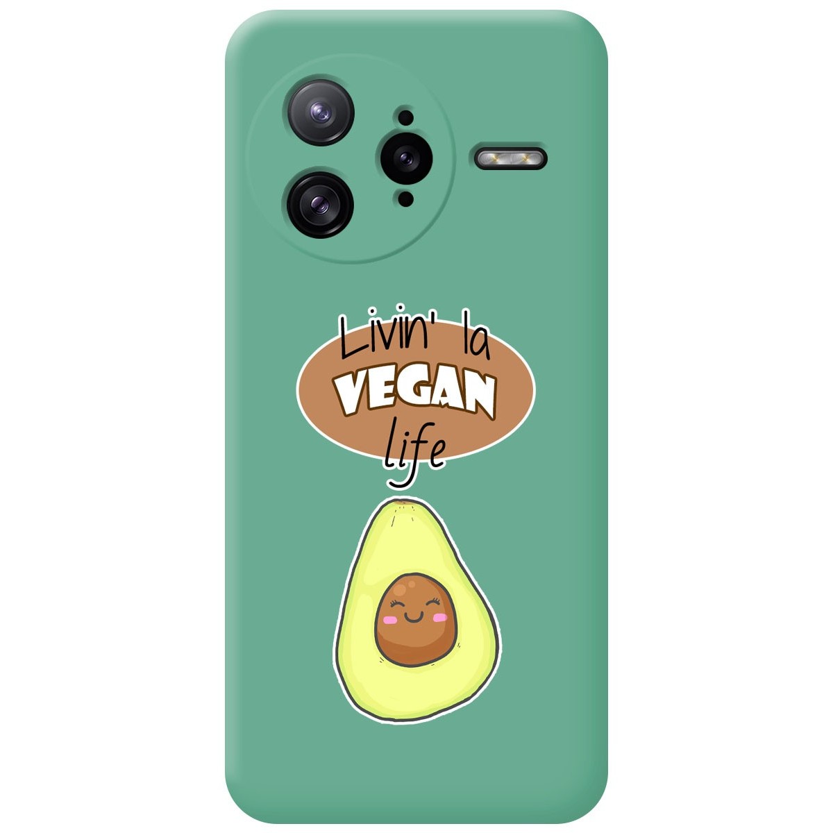 Funda Silicona Líquida Verde para Xiaomi Poco F7 Ultra 5G diseño Vegan Life Dibujos