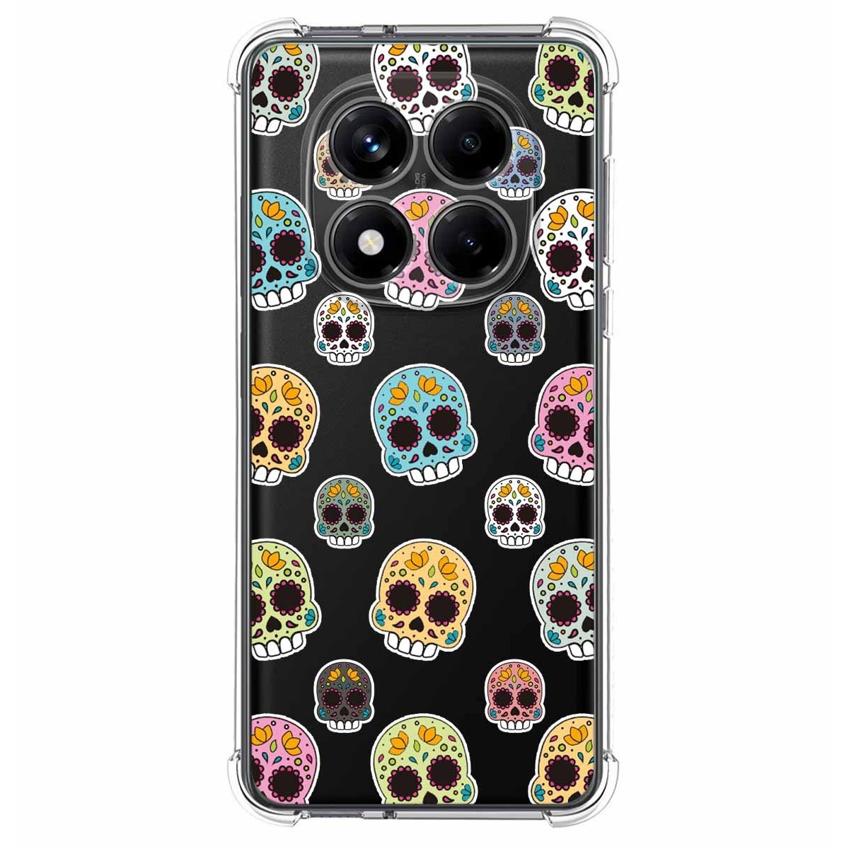 Funda Silicona Antigolpes para Xiaomi Redmi Note 14 Pro 4G diseño Catrina Dibujos