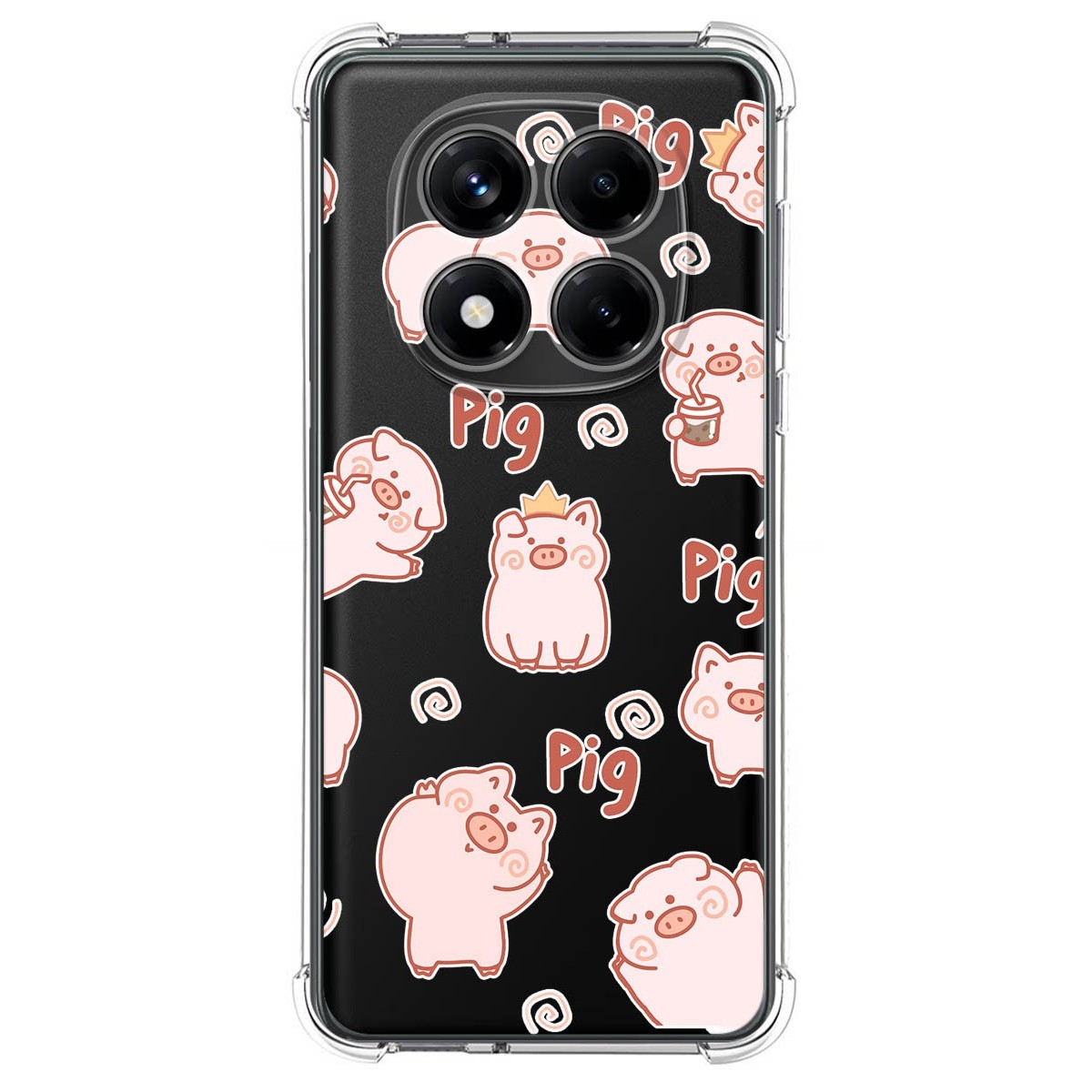 Funda Silicona Antigolpes para Xiaomi Redmi Note 14 Pro 4G diseño Cerdos Dibujos