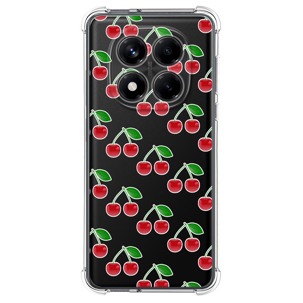Funda Silicona Antigolpes para Xiaomi Redmi Note 14 Pro 4G diseño Cerezas Dibujos