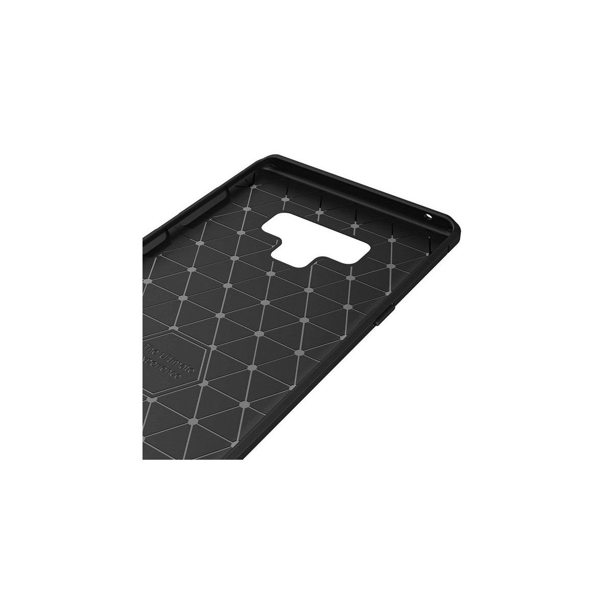 Funda Gel Tpu Tipo Carbon Negra para Samsung Galaxy Note 9