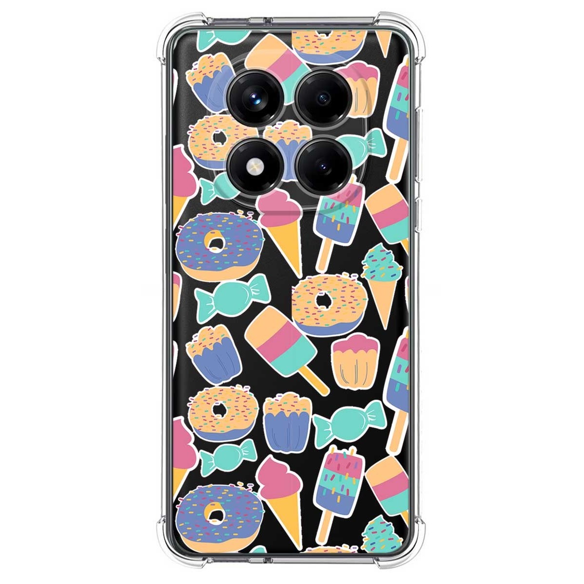 Funda Silicona Antigolpes para Xiaomi Redmi Note 14 Pro 4G diseño Dulces 02 Dibujos