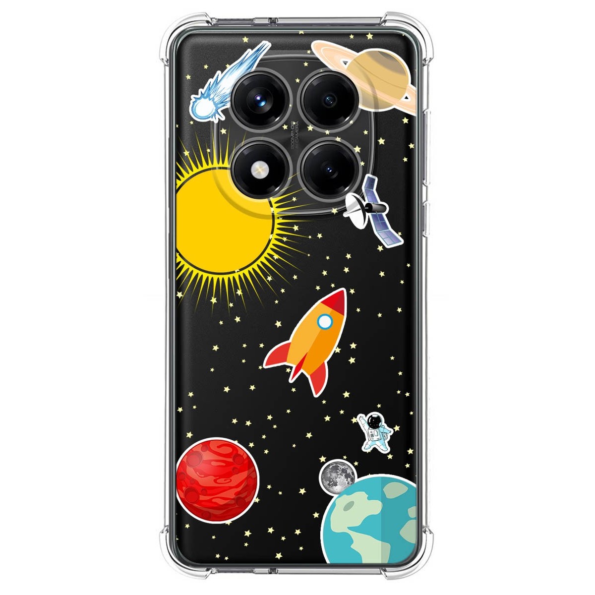 Funda Silicona Antigolpes para Xiaomi Redmi Note 14 Pro 4G diseño Espacio Dibujos