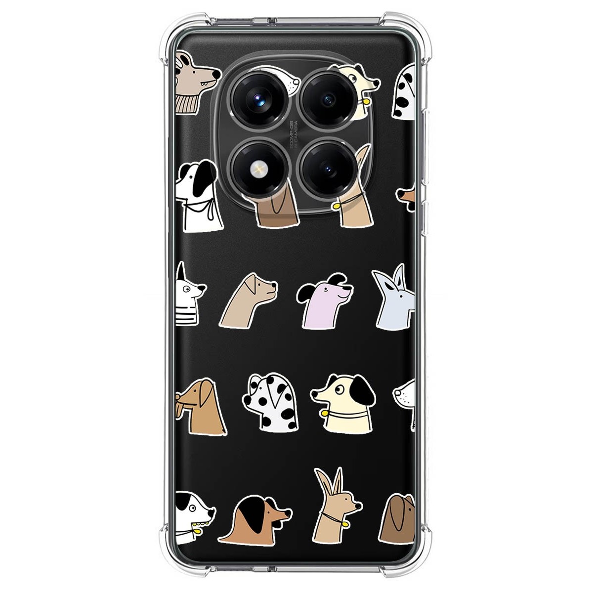 Funda Silicona Antigolpes para Xiaomi Redmi Note 14 Pro 4G diseño Perros Dibujos